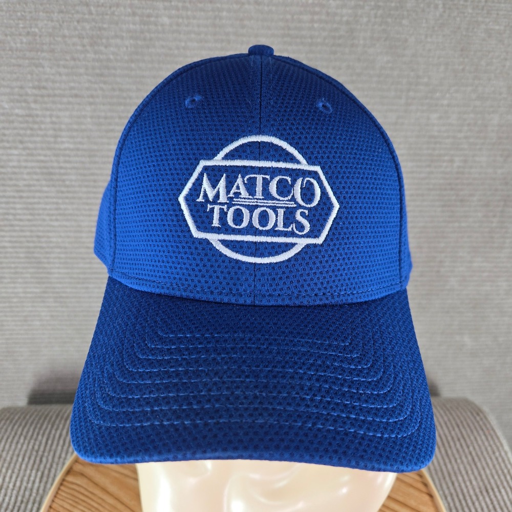Matco Tools Mens L/XL Blue New Era 39THIRTY Mesh Stretch Fit Baseball Hat